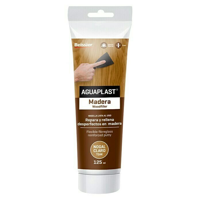 MASILLA MADERA COLOR NOGAL CLARO 125ML AGUAPLAST